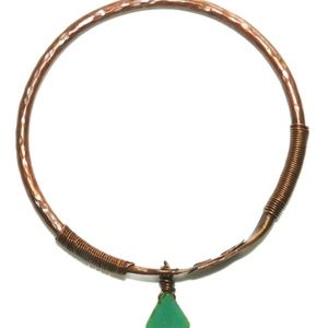 HandCrafted Copper Plus Size Bangle Bracelet